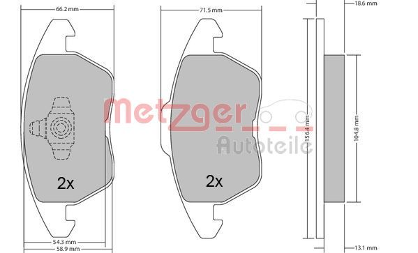 METZGER AUTOTEILE 1170211 Brake Pad Set, disc brake
