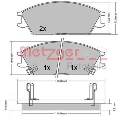 METZGER AUTOTEILE 1170224 Brake Pad Set, disc brake