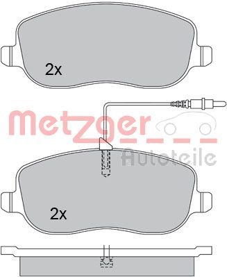 Brake Pad Set, disc brake METZGER AUTOTEILE 1170232