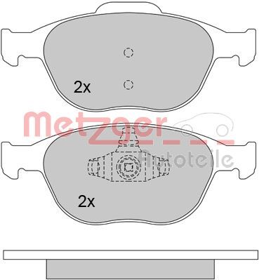 METZGER AUTOTEILE 1170241 Brake Pad Set, disc brake