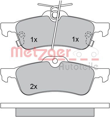 METZGER AUTOTEILE 1170247 Brake Pad Set, disc brake
