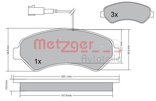 METZGER AUTOTEILE 1170248 Brake Pad Set, disc brake