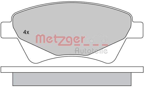 METZGER AUTOTEILE 1170255 Brake Pad Set, disc brake