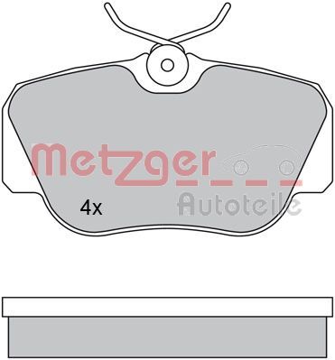 Brake Pad Set, disc brake METZGER AUTOTEILE 1170266