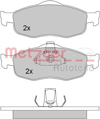 METZGER AUTOTEILE 1170273 Brake Pad Set, disc brake