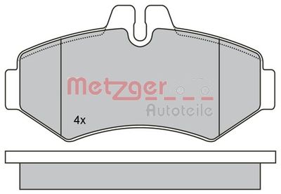 Brake Pad Set, disc brake METZGER AUTOTEILE 1170274