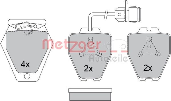 METZGER AUTOTEILE 1170280 Brake Pad Set, disc brake