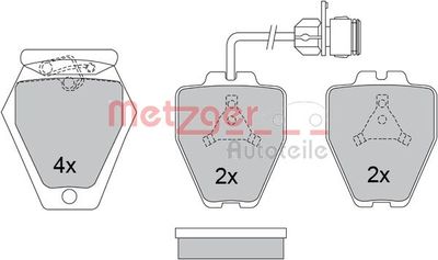 Brake Pad Set, disc brake METZGER AUTOTEILE 1170280