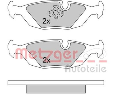 Brake Pad Set, disc brake METZGER AUTOTEILE 1170284