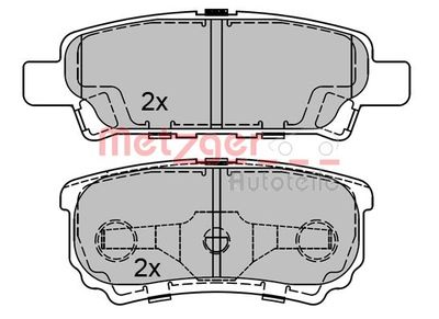 Brake Pad Set, disc brake METZGER AUTOTEILE 1170306
