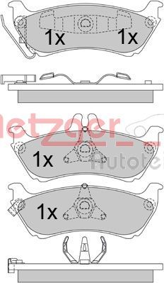 METZGER AUTOTEILE 1170339 Brake Pad Set, disc brake