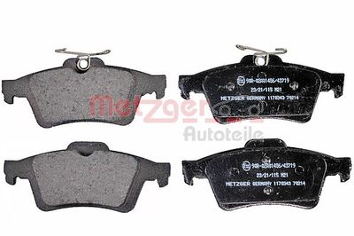 Brake Pad Set, disc brake METZGER AUTOTEILE 1170343