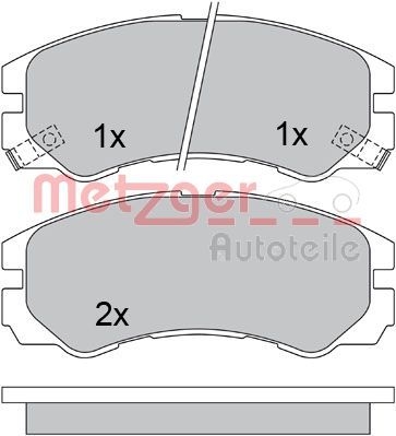 METZGER AUTOTEILE 1170352 Brake Pad Set, disc brake