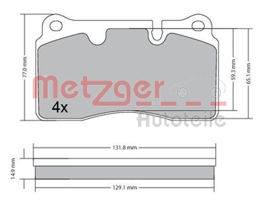 METZGER AUTOTEILE 1170366 Brake Pad Set, disc brake