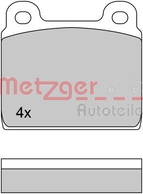 Brake Pad Set, disc brake METZGER AUTOTEILE 1170370