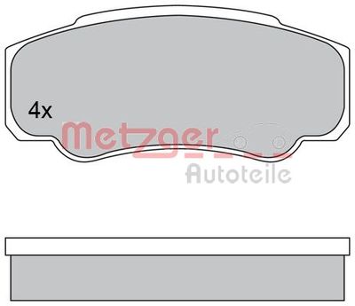 Brake Pad Set, disc brake METZGER AUTOTEILE 1170381