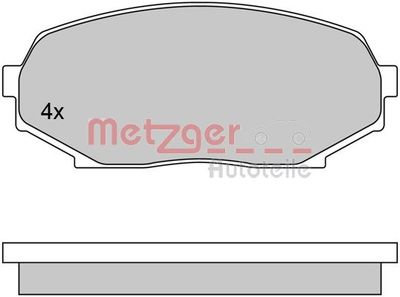 Brake Pad Set, disc brake METZGER AUTOTEILE 1170396