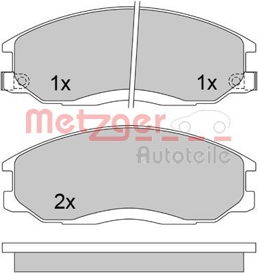 METZGER AUTOTEILE 1170402 Brake Pad Set, disc brake