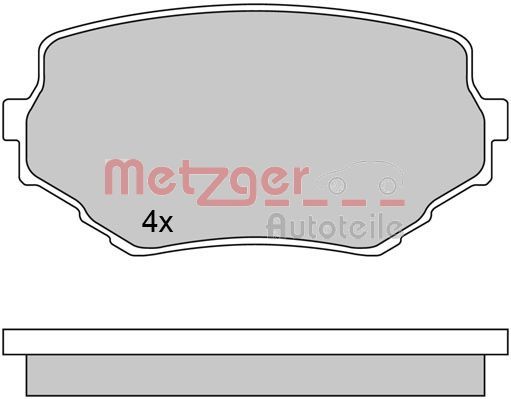 METZGER AUTOTEILE 1170415 Brake Pad Set, disc brake