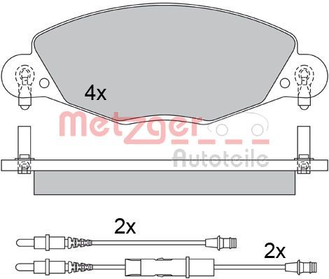 METZGER AUTOTEILE 1170437 Brake Pad Set, disc brake
