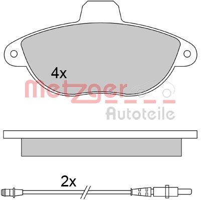 METZGER AUTOTEILE 1170455 Brake Pad Set, disc brake