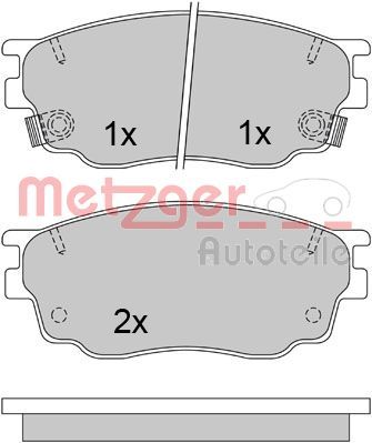 Brake Pad Set, disc brake METZGER AUTOTEILE 1170461