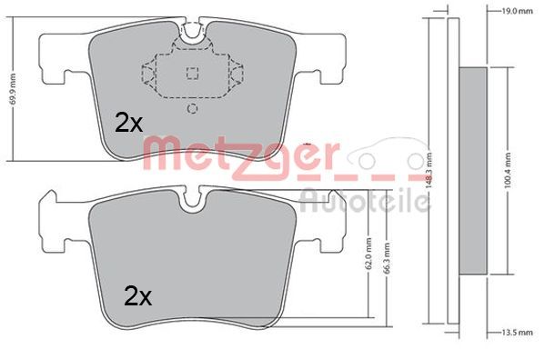METZGER AUTOTEILE 1170469 Brake Pad Set, disc brake