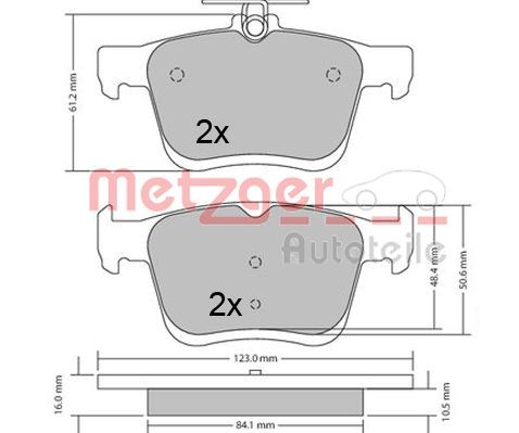 METZGER AUTOTEILE 1170470 Brake Pad Set, disc brake