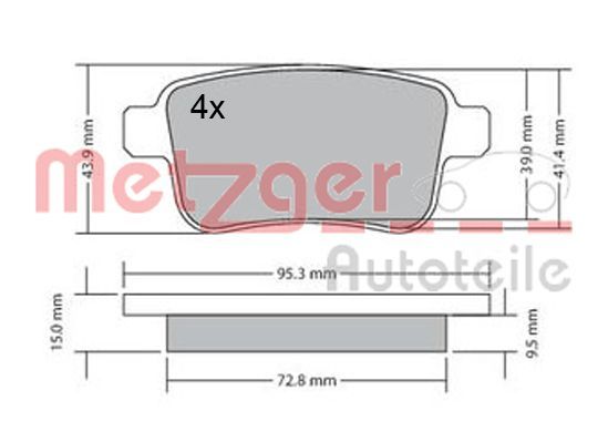 METZGER AUTOTEILE 1170471 Brake Pad Set, disc brake