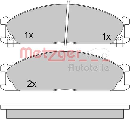 METZGER AUTOTEILE 1170488 Brake Pad Set, disc brake