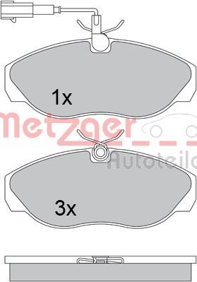 METZGER AUTOTEILE 1170494 Brake Pad Set, disc brake