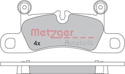 Brake Pad Set, disc brake METZGER AUTOTEILE 1170523
