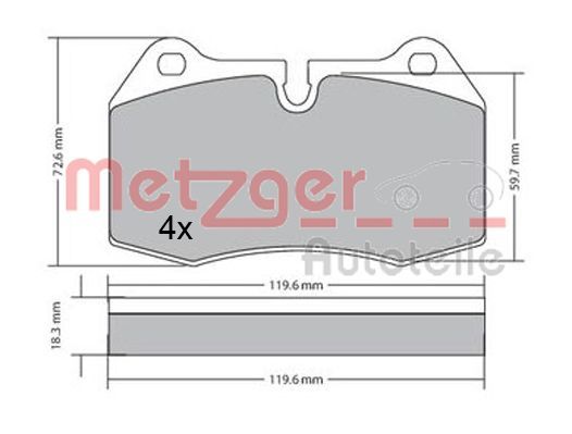 METZGER AUTOTEILE 1170577 Brake Pad Set, disc brake