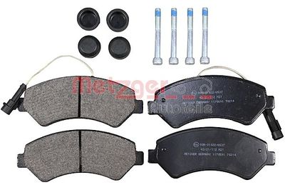 Brake Pad Set, disc brake METZGER AUTOTEILE 1170591