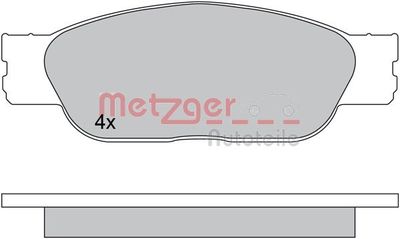 Brake Pad Set, disc brake METZGER AUTOTEILE 1170610