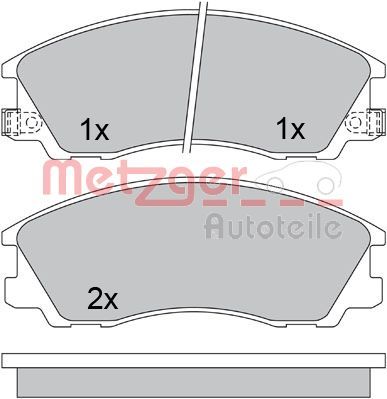 Brake Pad Set, disc brake METZGER AUTOTEILE 1170611