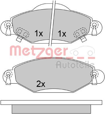 METZGER AUTOTEILE 1170632 Brake Pad Set, disc brake