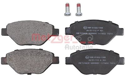 Brake Pad Set, disc brake METZGER AUTOTEILE 1170652