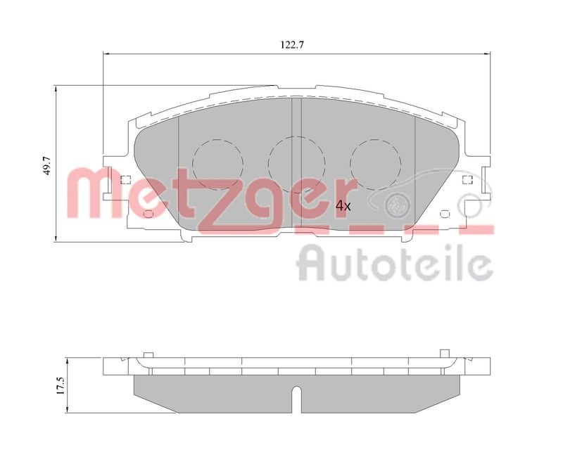 METZGER AUTOTEILE 1170772 Brake Pad Set, disc brake