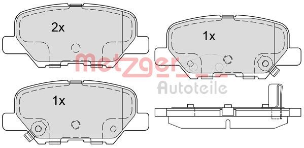 METZGER AUTOTEILE 1170790 Brake Pad Set, disc brake