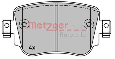 Brake Pad Set, disc brake METZGER AUTOTEILE 1170792