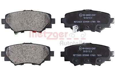 Brake Pad Set, disc brake METZGER AUTOTEILE 1170801