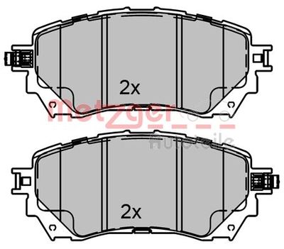 Brake Pad Set, disc brake METZGER AUTOTEILE 1170811