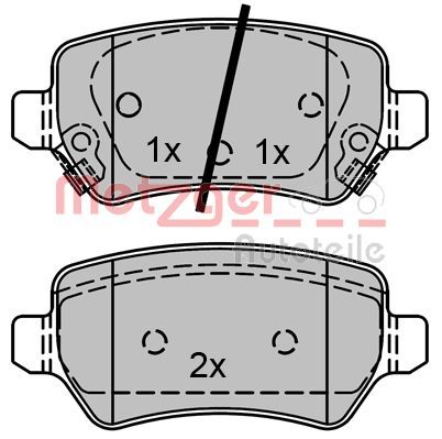 METZGER AUTOTEILE 1170812 Brake Pad Set, disc brake