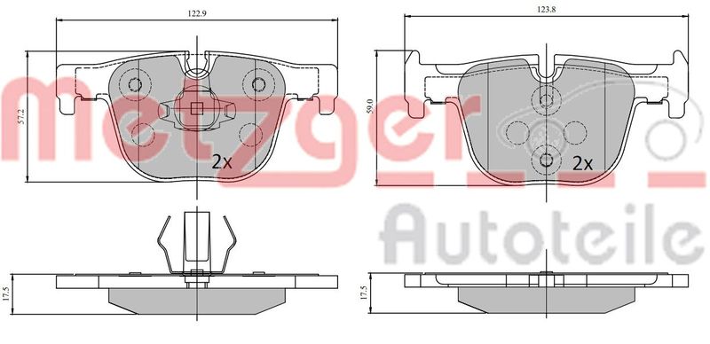 METZGER AUTOTEILE 1170816 Brake Pad Set, disc brake