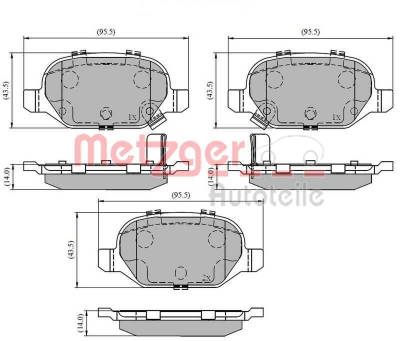METZGER AUTOTEILE 1170818 Brake Pad Set, disc brake