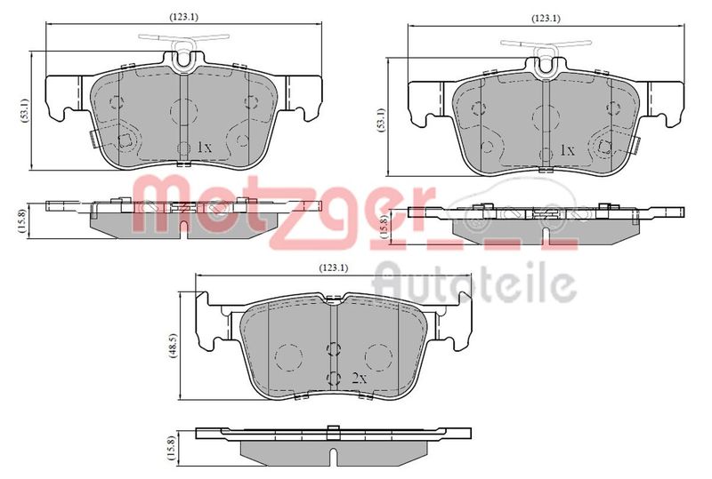 METZGER AUTOTEILE 1170827 Brake Pad Set, disc brake