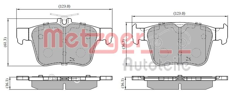 METZGER AUTOTEILE 1170829 Brake Pad Set, disc brake