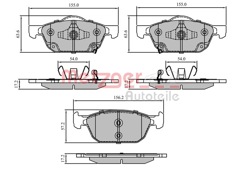 METZGER AUTOTEILE 1170832 Brake Pad Set, disc brake