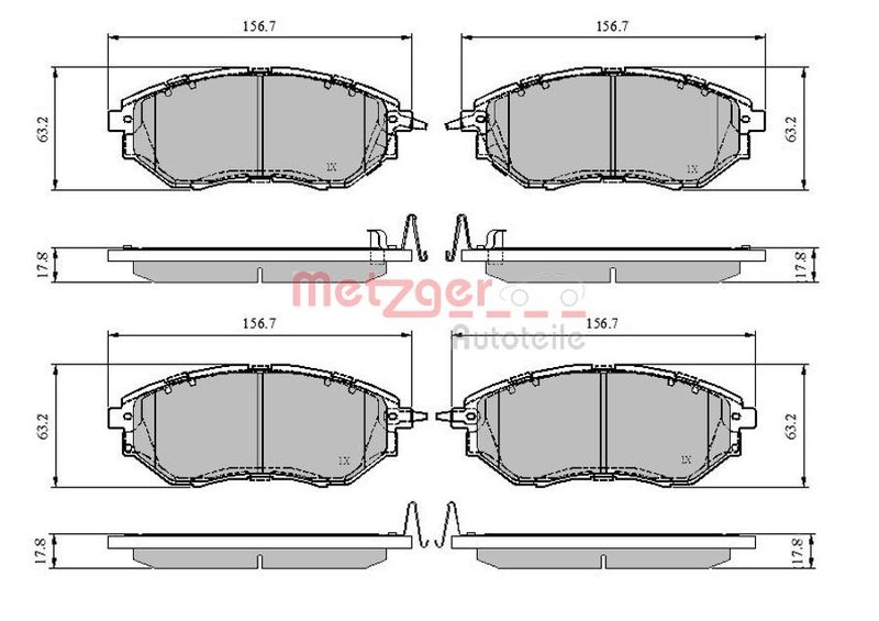 METZGER AUTOTEILE 1170841 Brake Pad Set, disc brake